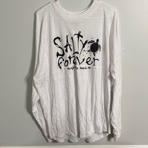 Forever 21 White Graphic Long Sleeve Tee